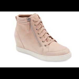 LINEA PAOLO Niya Wedge Sneaker 8 Blush Pink shoes
